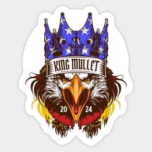 Make Mullets Great Again - Funny Political Humor 80s Hair Sticker